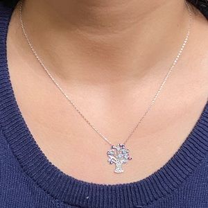 Tree of Life Evil Eye Necklace 925 Sterling Silver